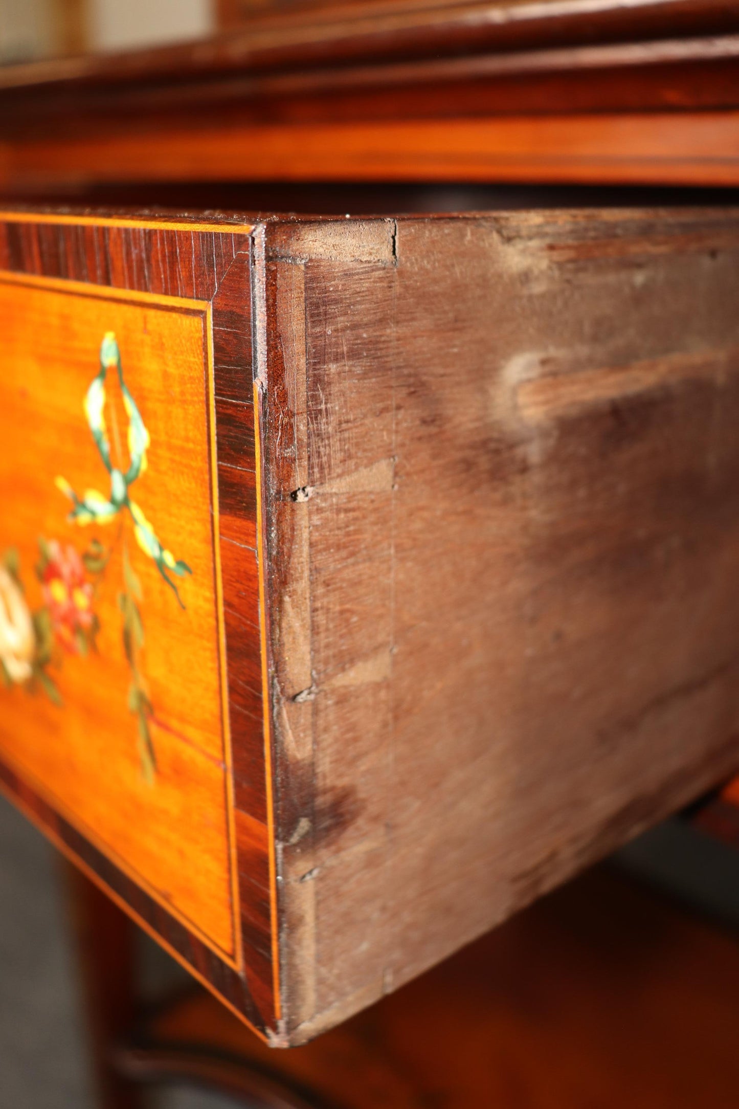 Fine Edwardian Adams Era Walnut and Satinwood Inlaid Vitrine Circa 1900