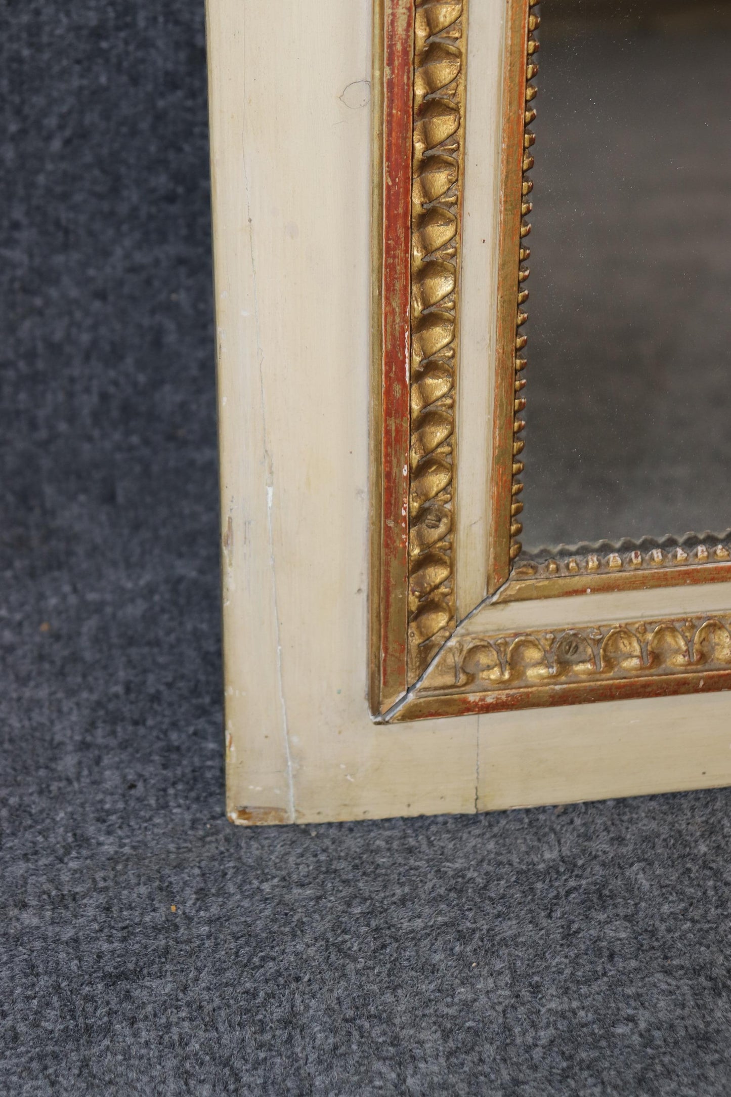 Superb French Louis XV Period 1790s era Trumeau Mirror with Oil Painting