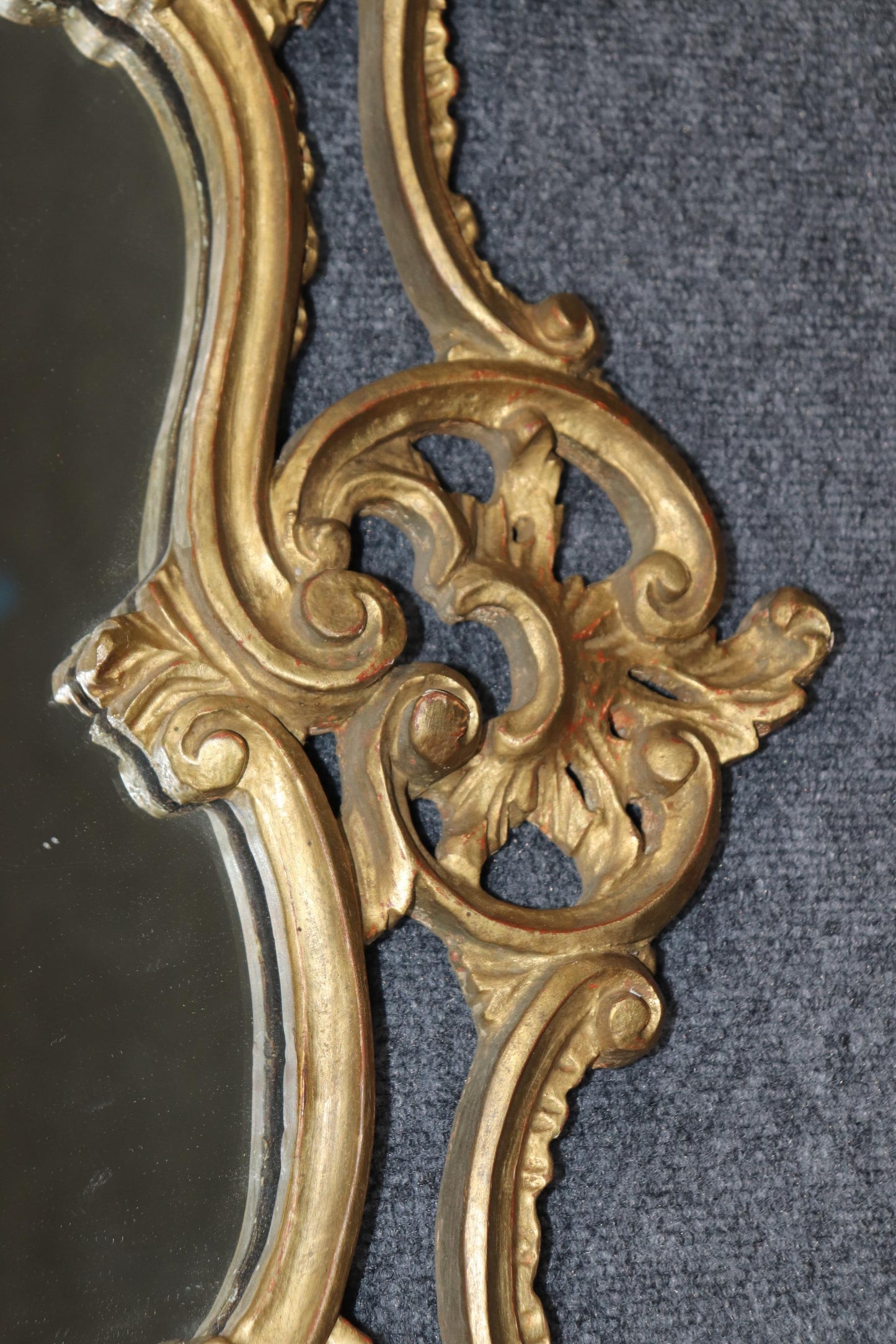 Pair of Magnificent Carved Italian Rococo Giltwood Louis XV Style Mirrors