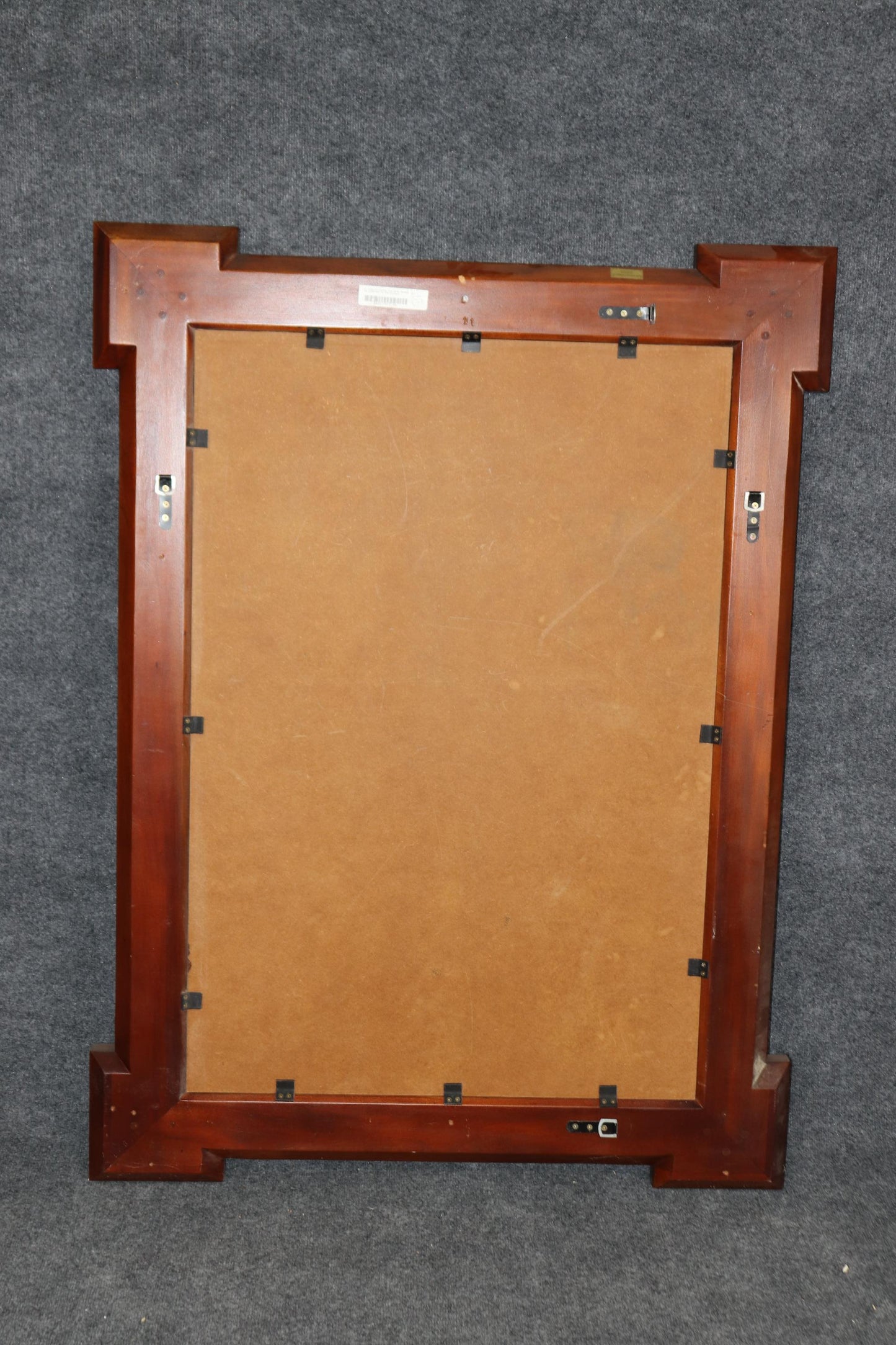 French Directoire Style Mahogany and gold detailed Rectangular Mirror