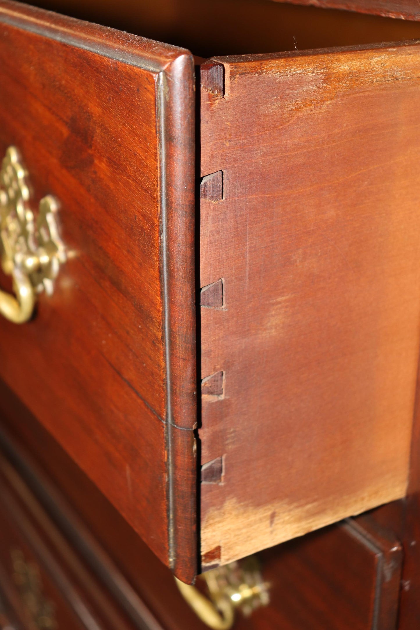 Centennial Antique 1870s Era Philadelphia Carved Mahogany Highboy with Shells