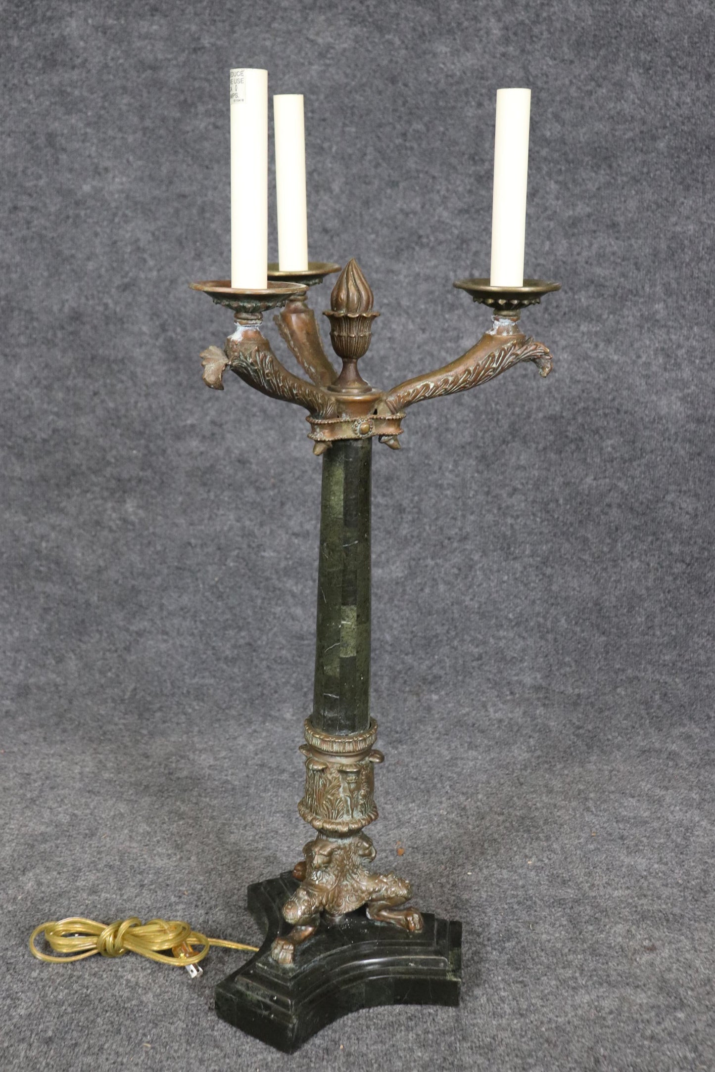 Maitland Smith French Empire Style Solid Bronze Table Lamp