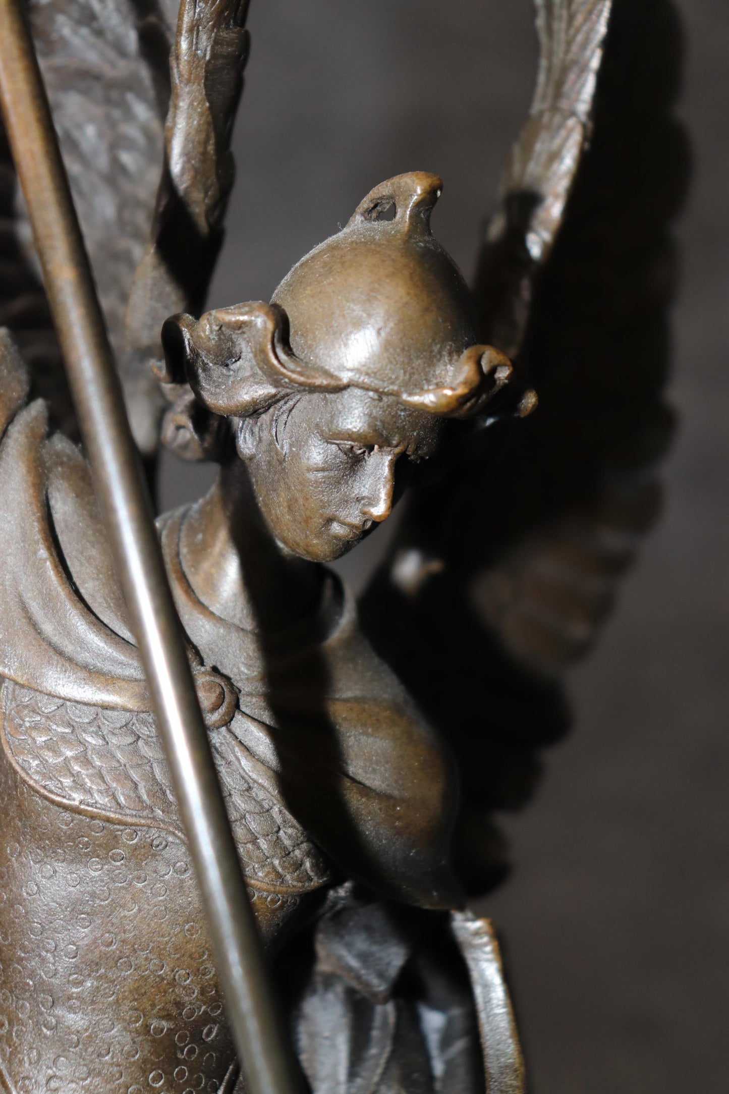 Late 20th Century Neoclassical Bronze Sculpture of Saint George Slaying Dragon