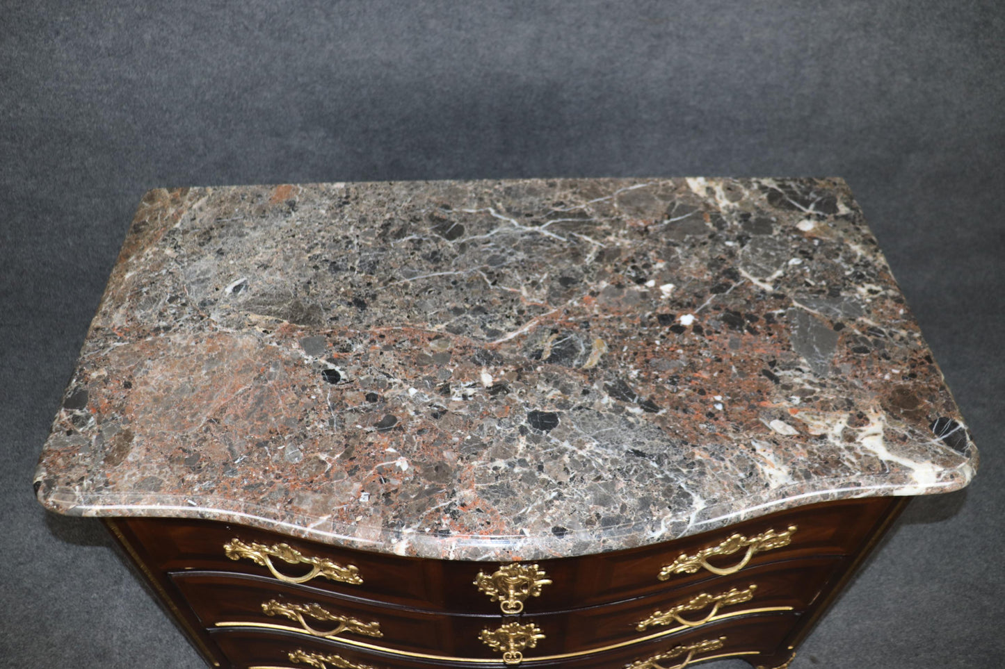 Newport Collection E.J. Victor French Regence Bronze Marble Mounted Commode