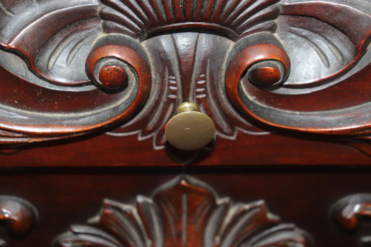 Centennial Antique 1870s Era Philadelphia Carved Mahogany Highboy with Shells