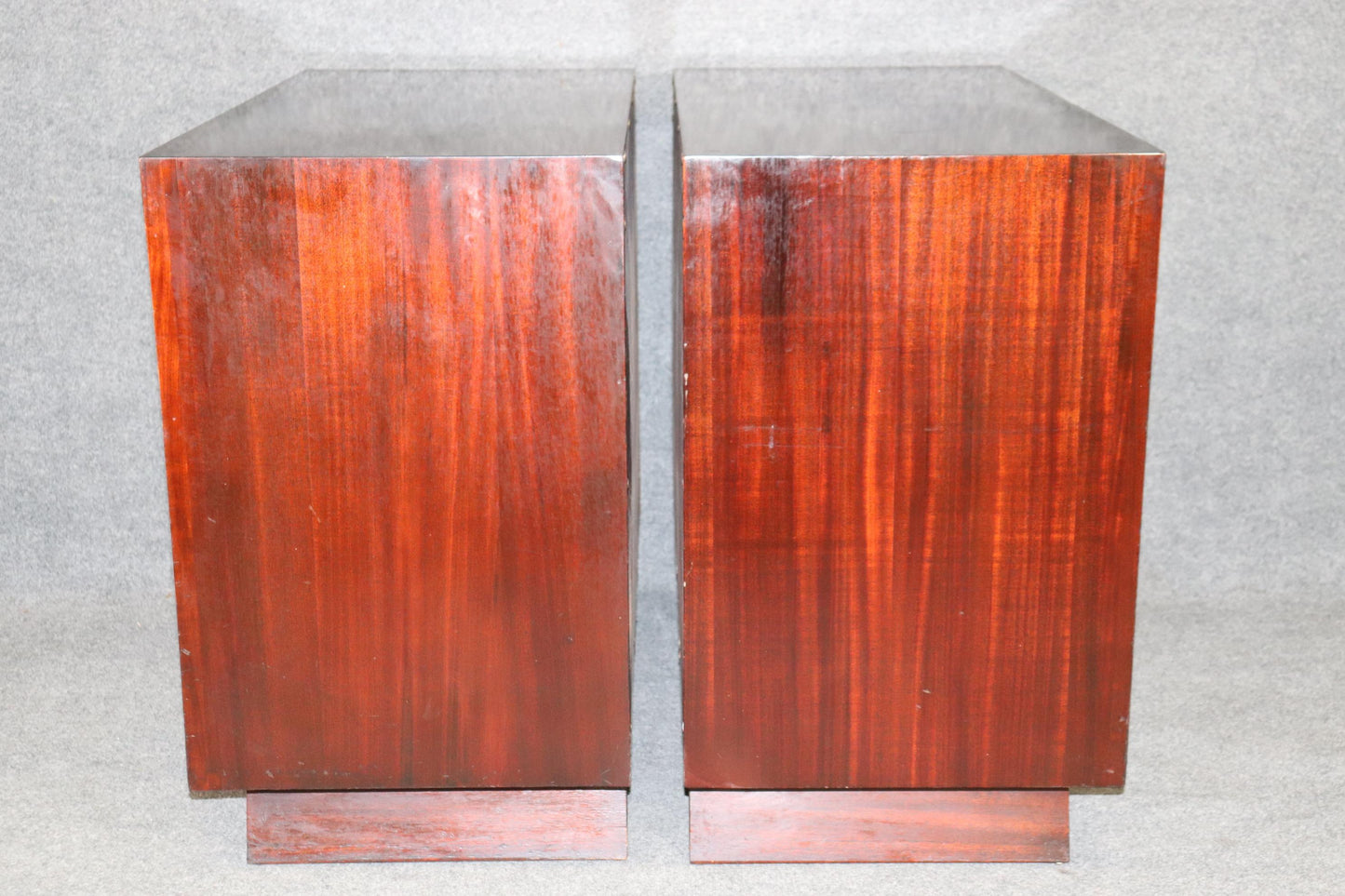 Pair Mid-Century Modern Gilded Mahogany Buffets Cabinets, circa 1950