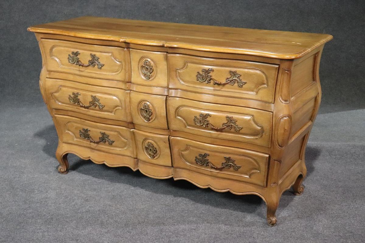 Auffray Style Carved French Louis XV Style Dresser Lined Drawers