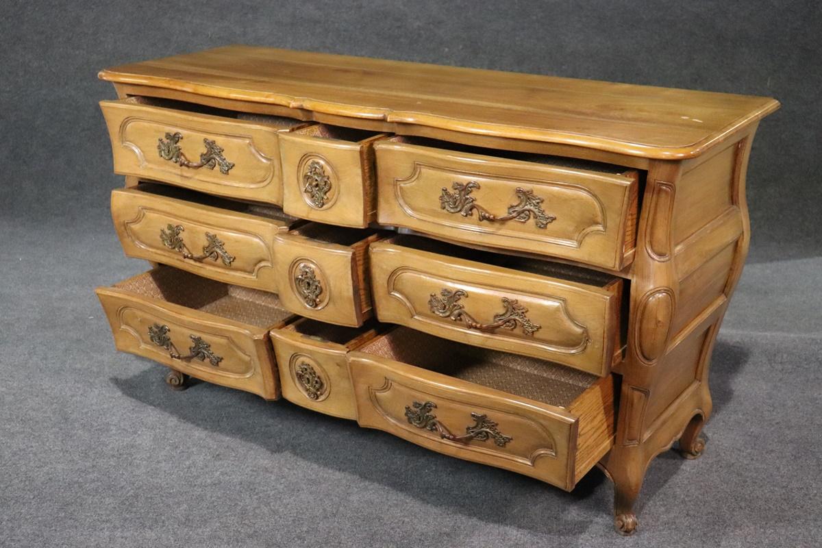 Auffray Style Carved French Louis XV Style Dresser Lined Drawers