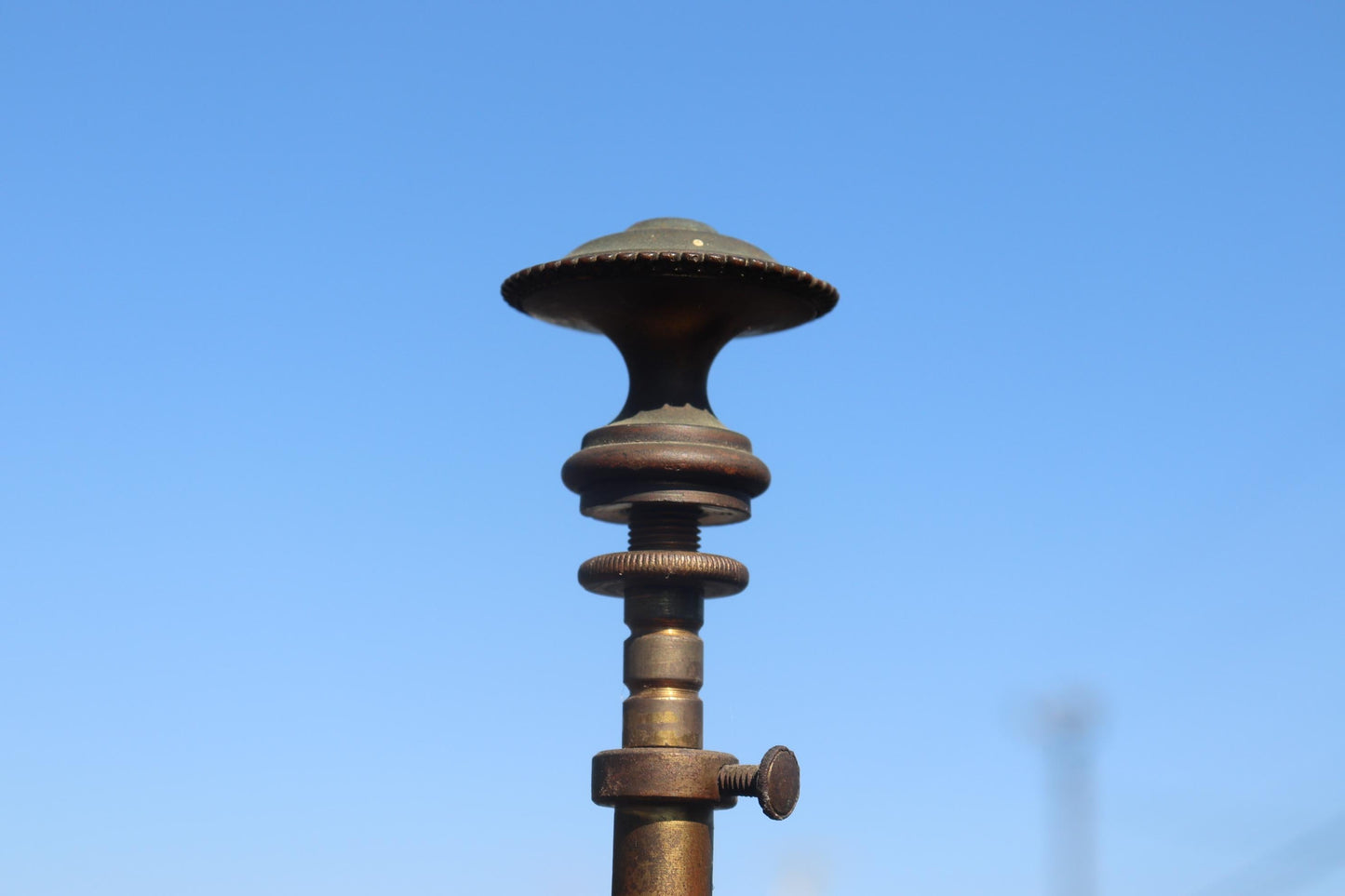 E.F. Caldwell Attributed Bronze and Steel Rams Head French Regency Floor Lamp