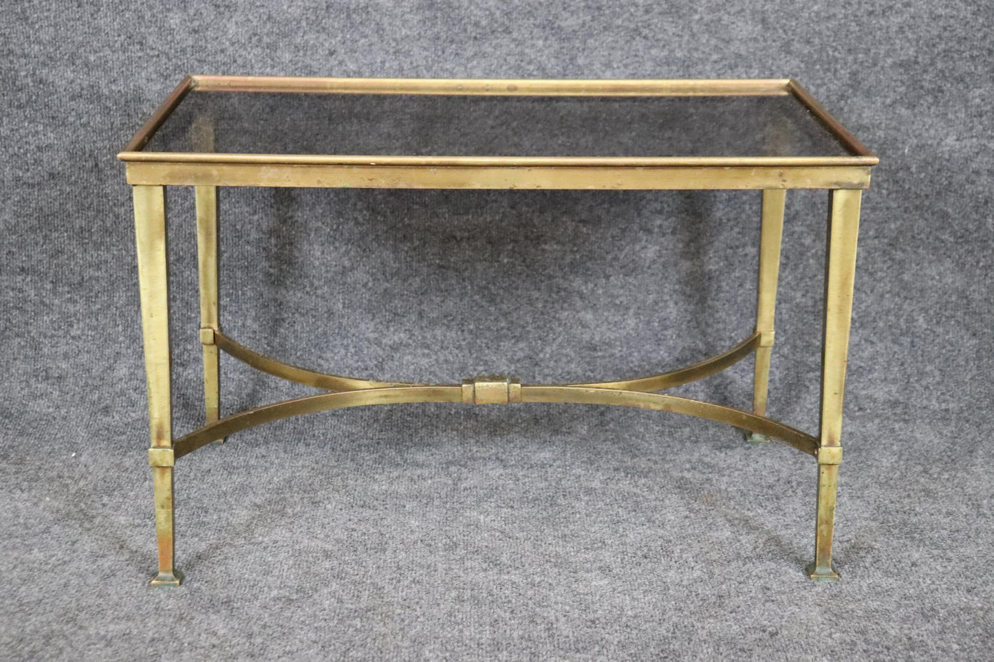 Gorgeous French Directoire Petite Gilt Bronze End Table or Coffee Table