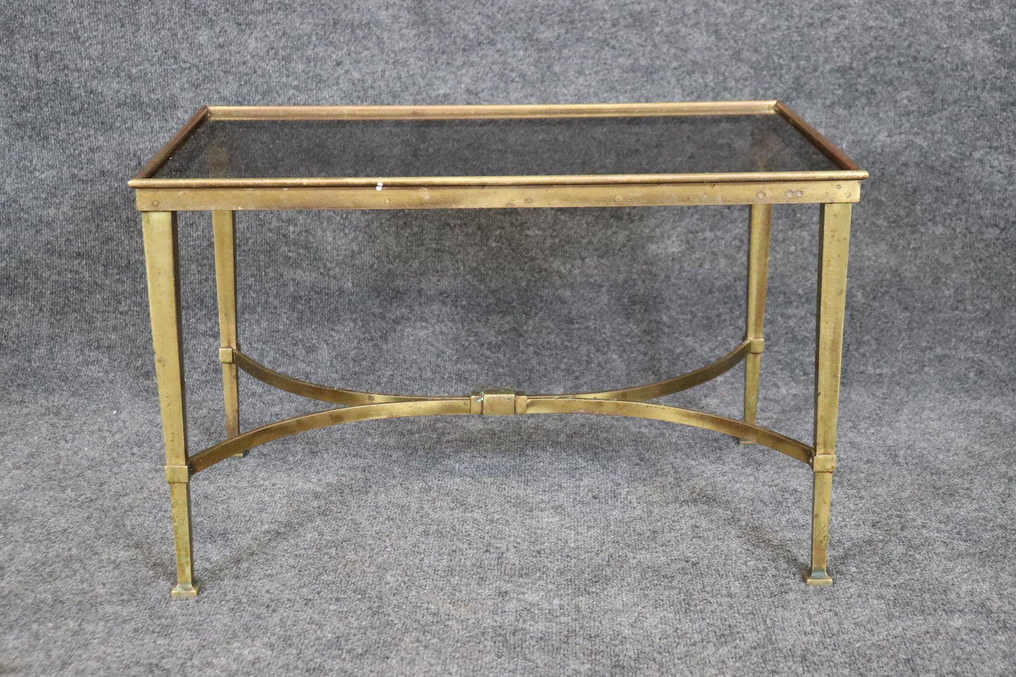 Gorgeous French Directoire Petite Gilt Bronze End Table or Coffee Table