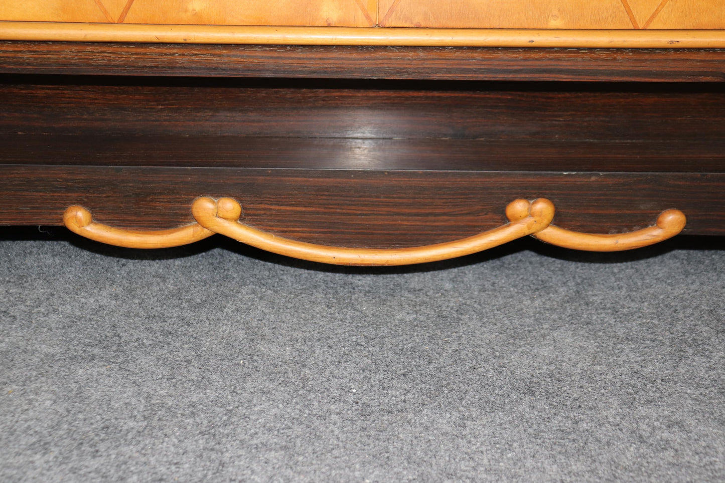 Rare Macassar Ebony and Satinwood French Art Deco Sideboard in The manner Leleu