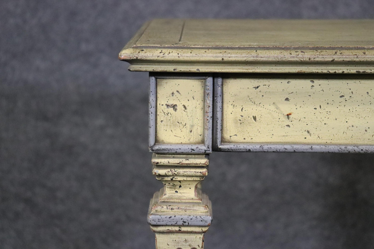 Sophisticated Shallow Depth French Directoire Paint Decorated Console Table