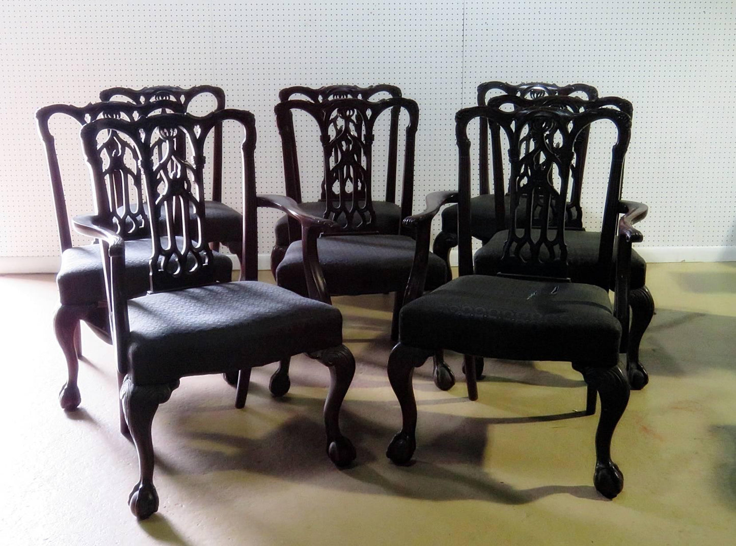 Set of Eight Chippendale Style Dining Chairs