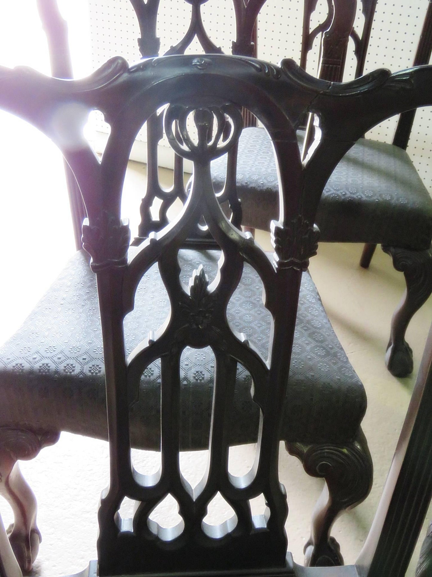 Set of Eight Chippendale Style Dining Chairs