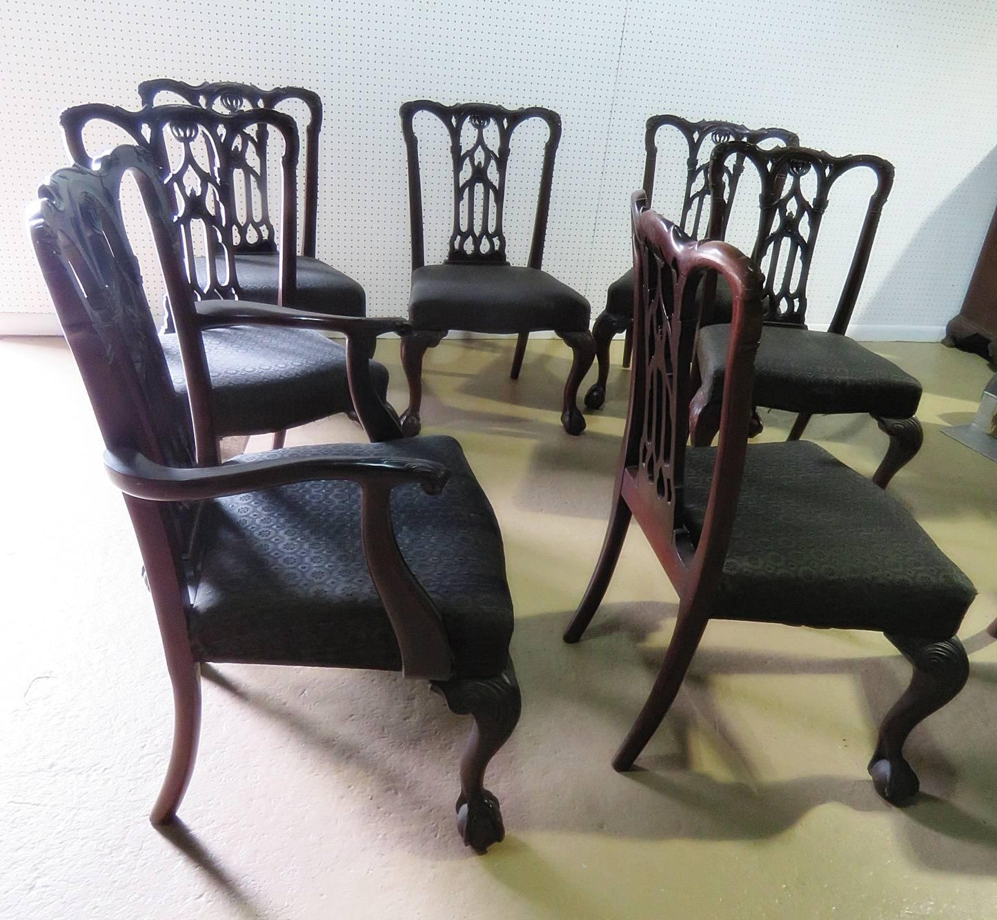 Set of Eight Chippendale Style Dining Chairs