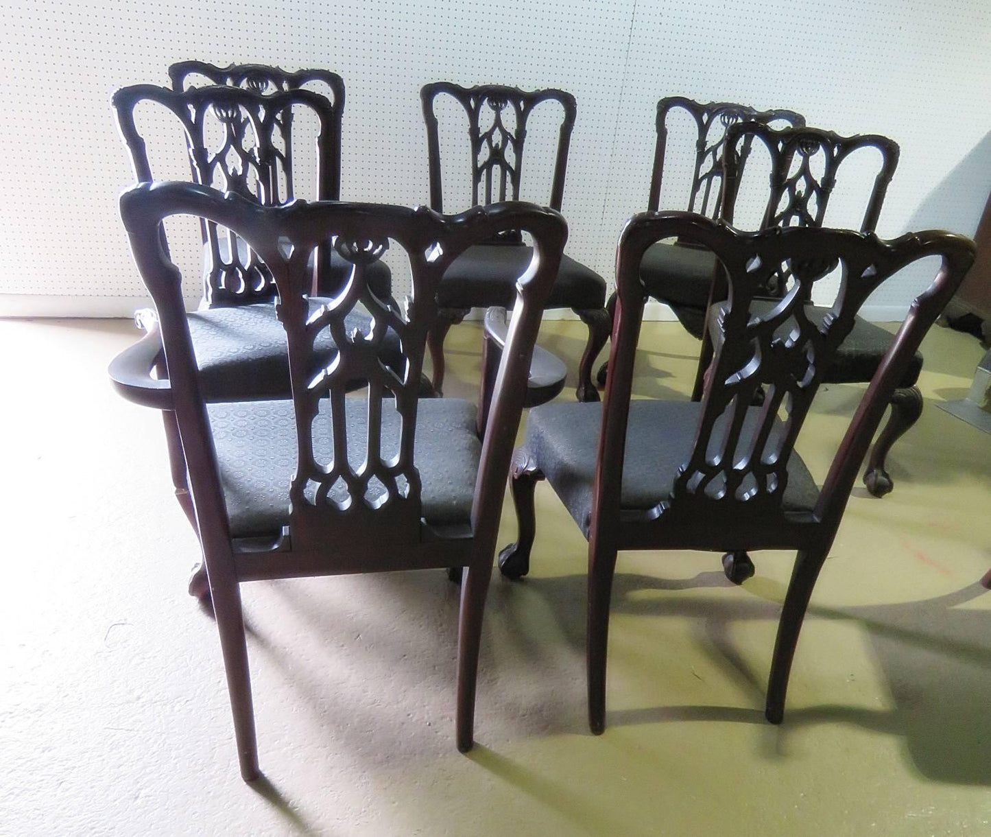 Set of Eight Chippendale Style Dining Chairs