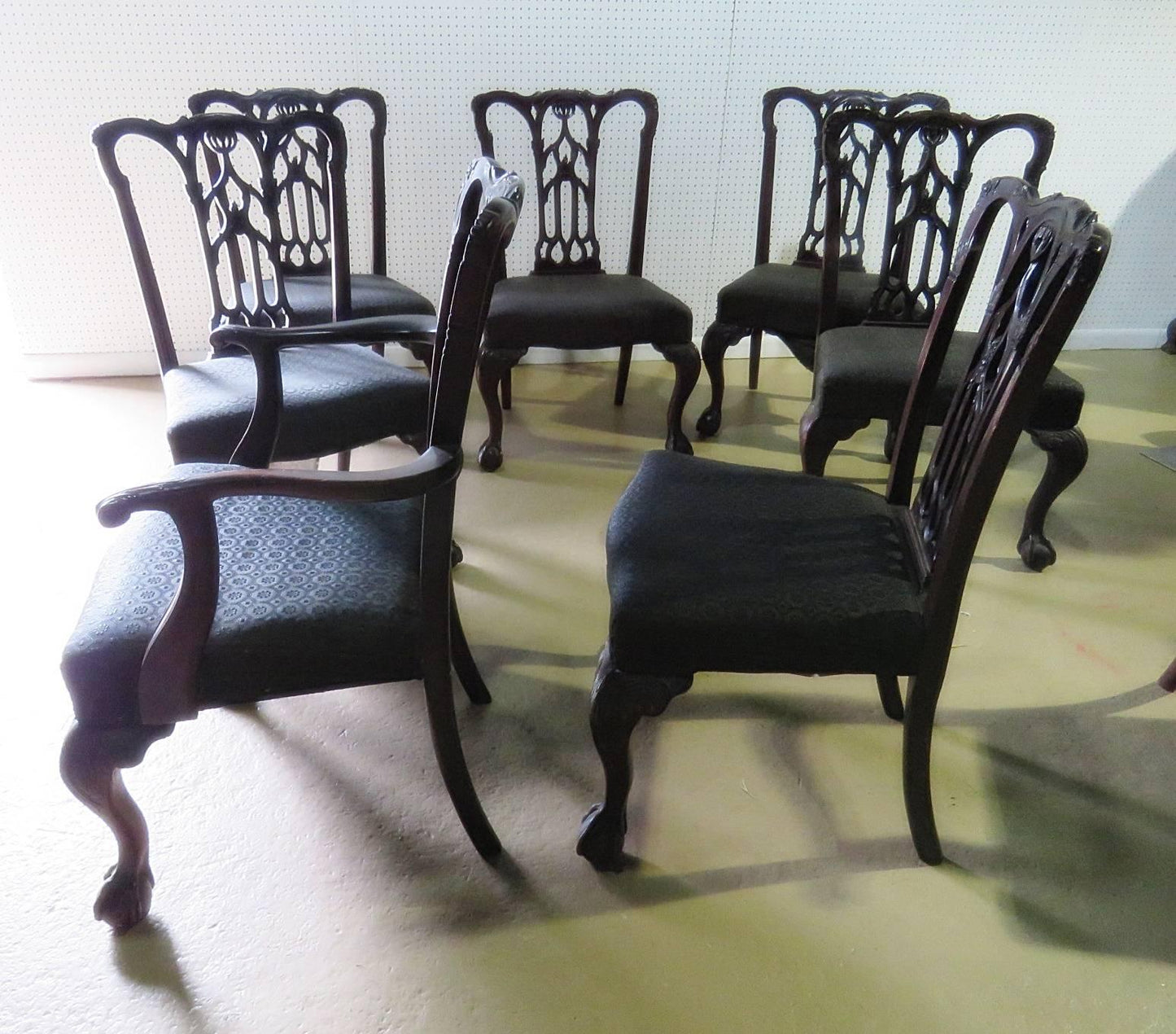 Set of Eight Chippendale Style Dining Chairs