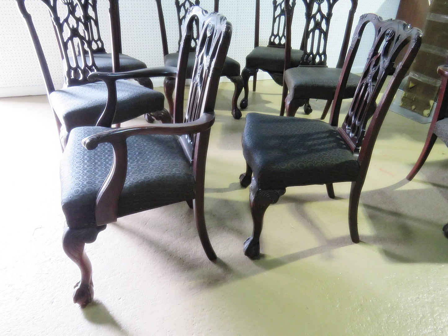 Set of Eight Chippendale Style Dining Chairs