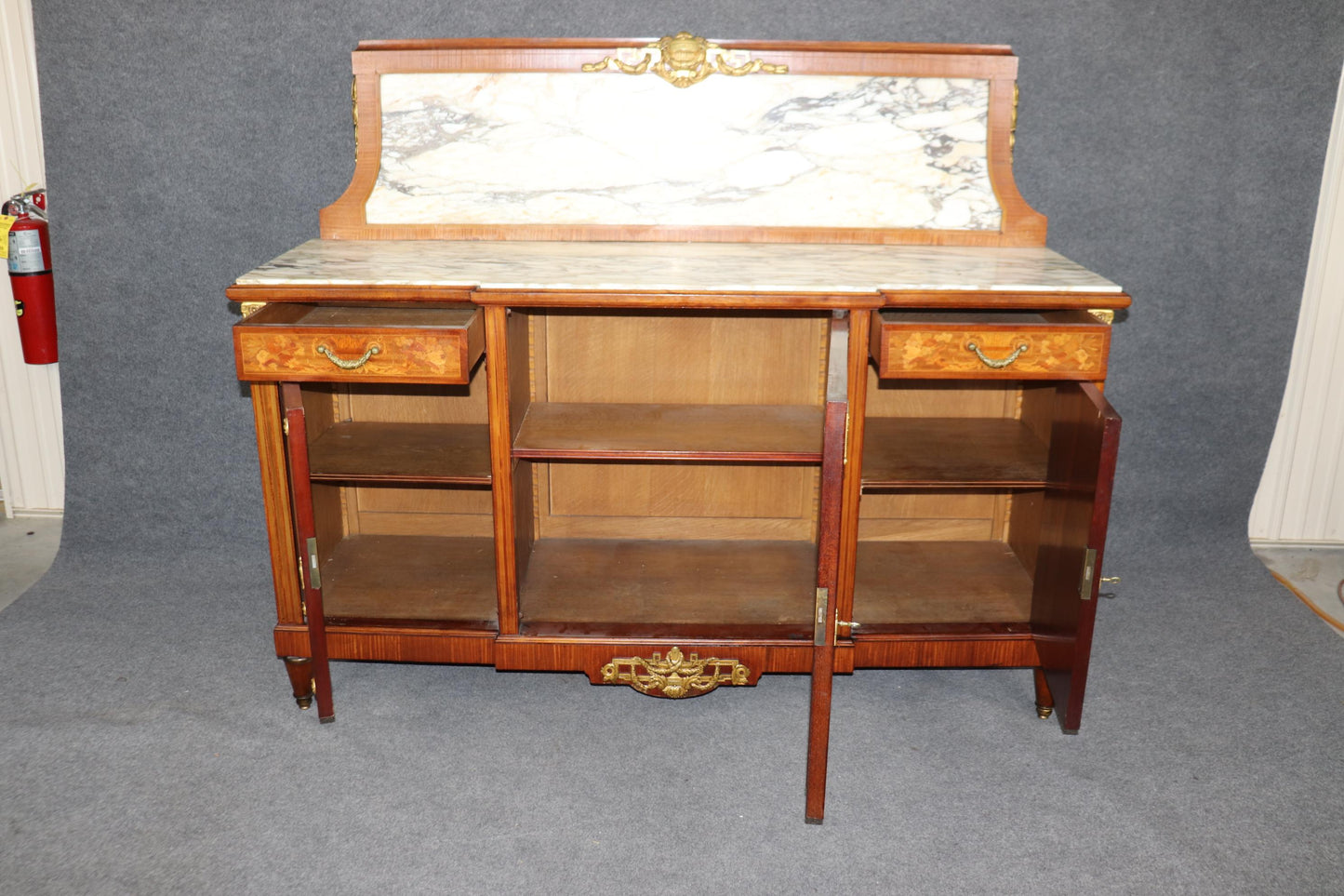 Fine Quality Restored Bronze Ormolu Mounted French Art Nouveau Sideboard