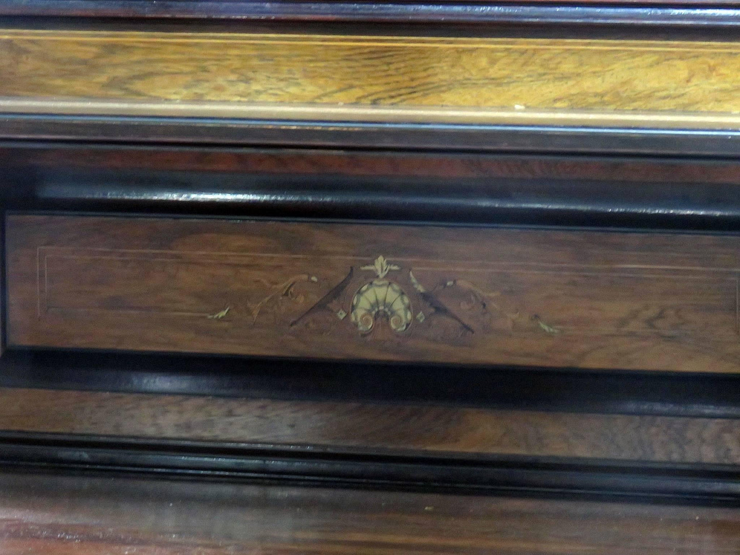 Edwardian Style Inlaid Sideboard with Superstructure