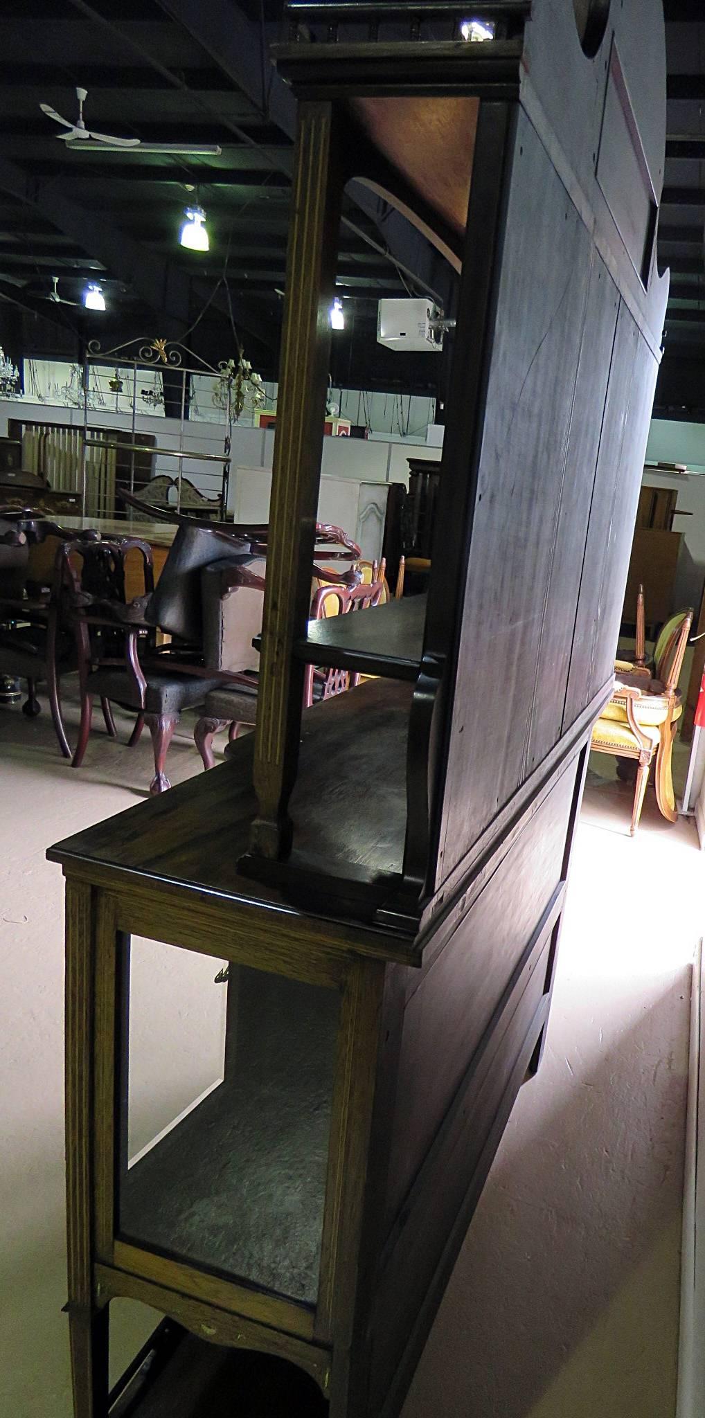 Edwardian Style Inlaid Sideboard with Superstructure