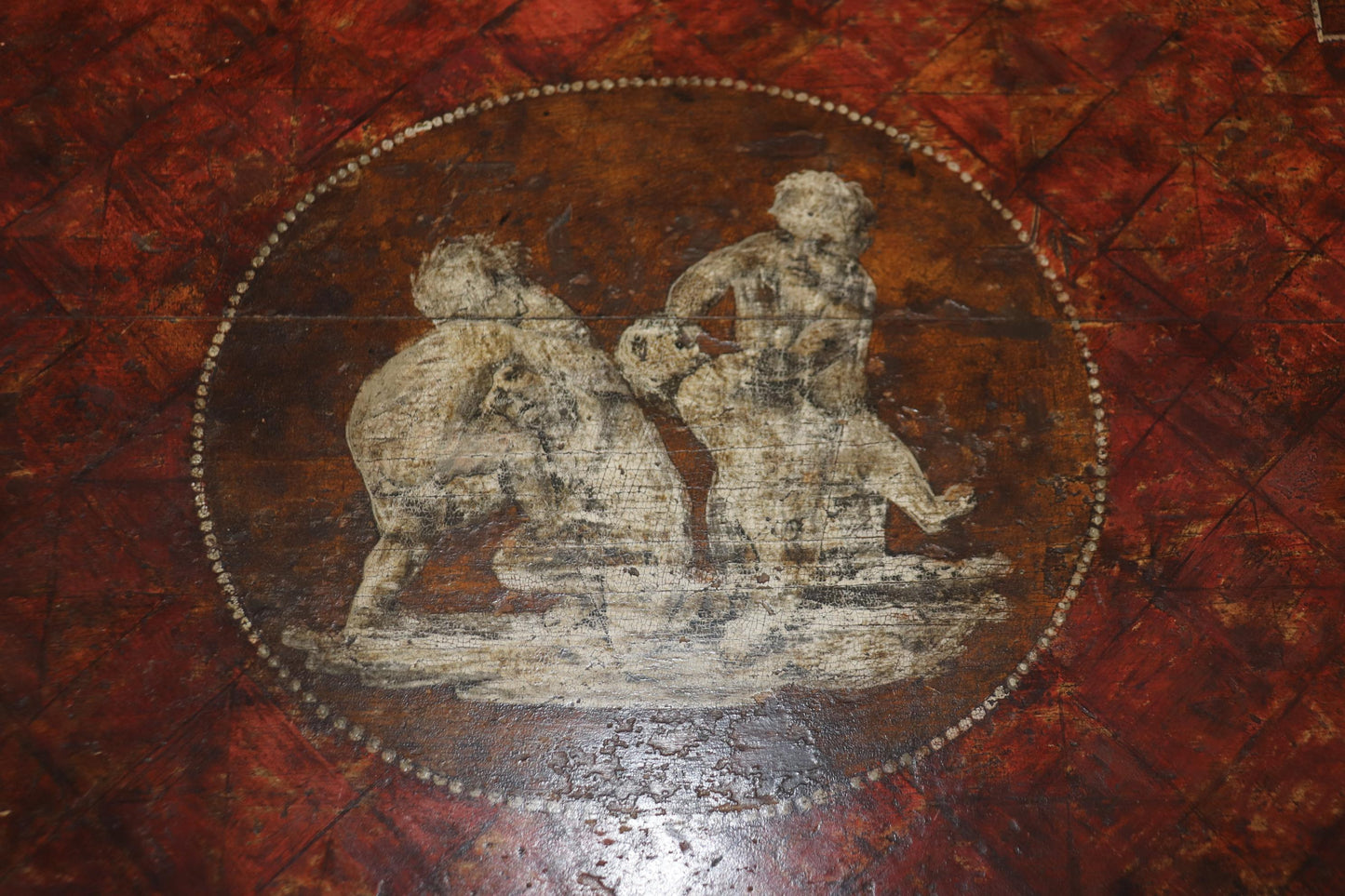 18th century Italian Paint Decorated Writing Desk with Drawer Circa 1760s