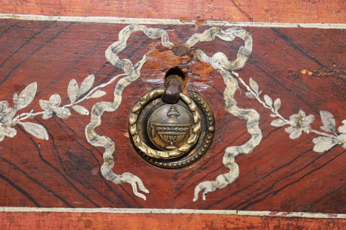 18th century Italian Paint Decorated Writing Desk with Drawer Circa 1760s