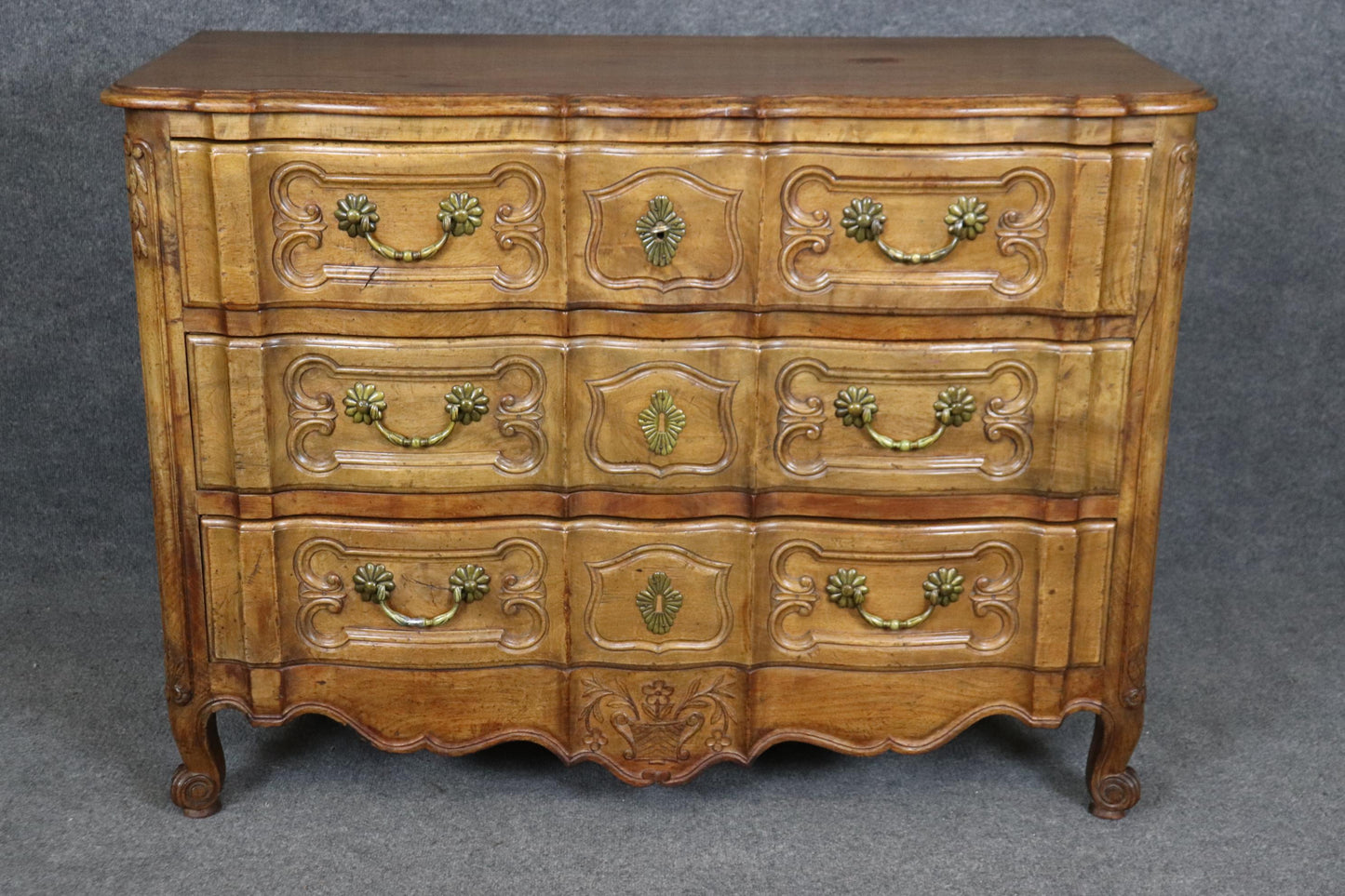 Fine Quality Auffray Attributed Country French Commode with Italian Paper Lining