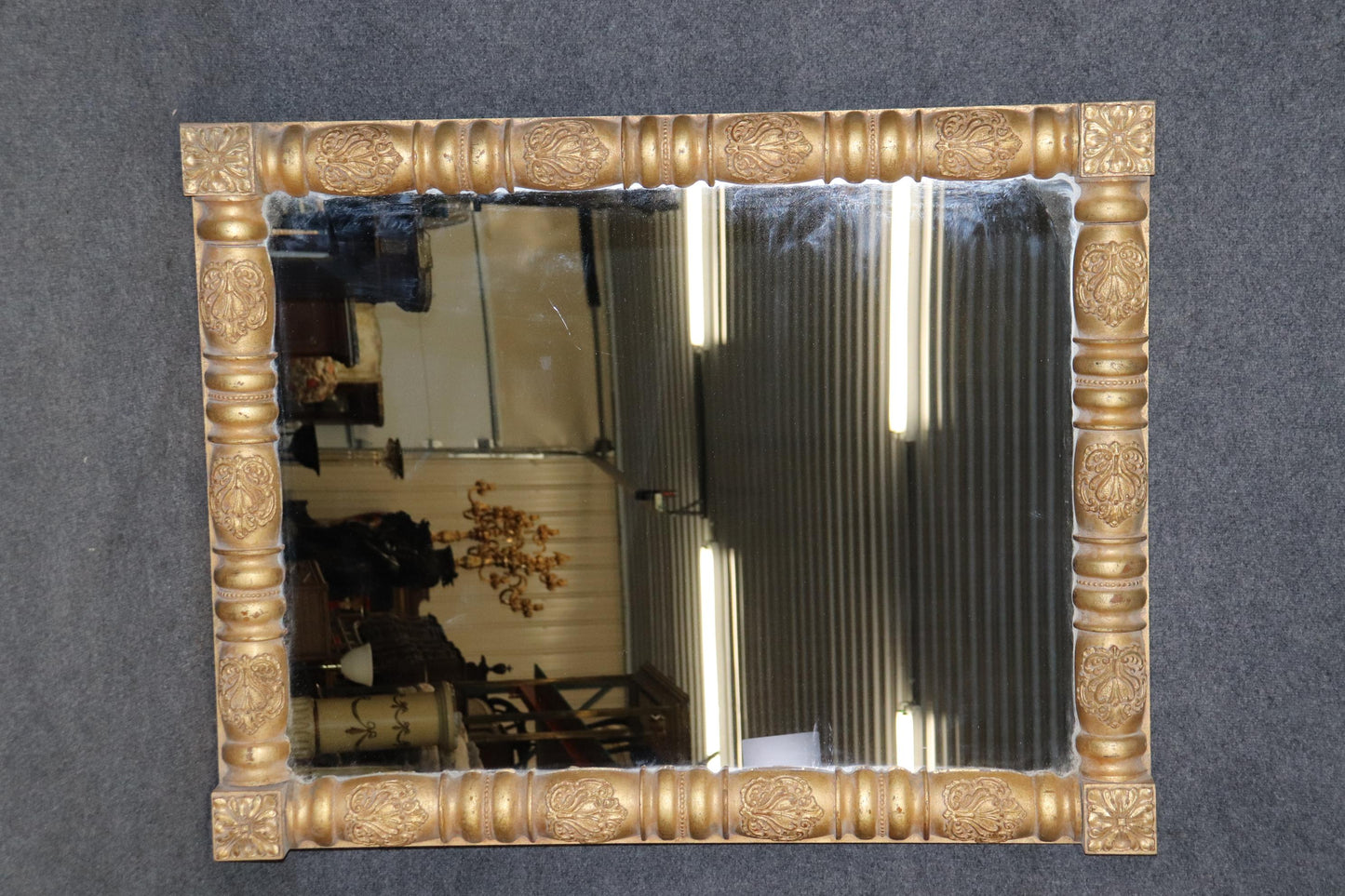 Beautiful Gold Leafed Gilded Carved Wall Mirror by Interiors Inc