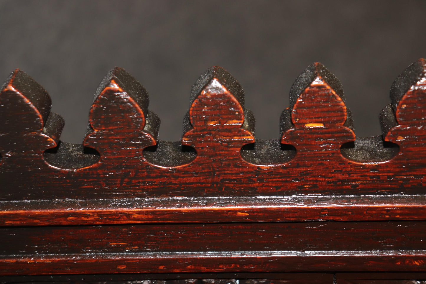 Rare Unique English Oak Gothic Victorian Settee Settle Bench Circa 1890