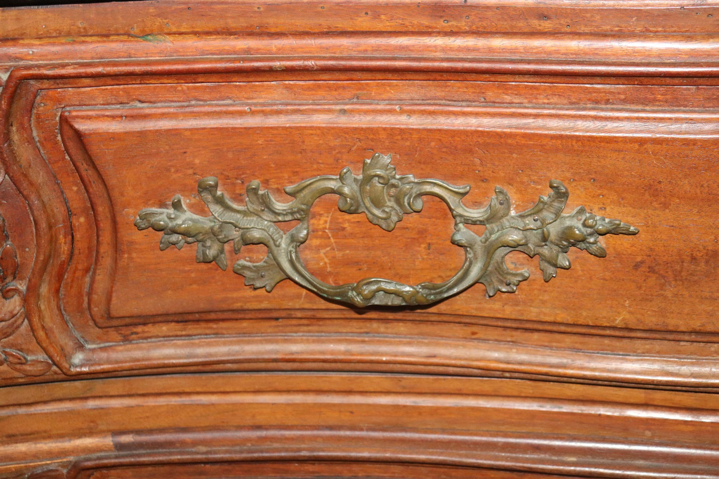 Late 18th Century French Country Walnut Commode with Bronze Hardware