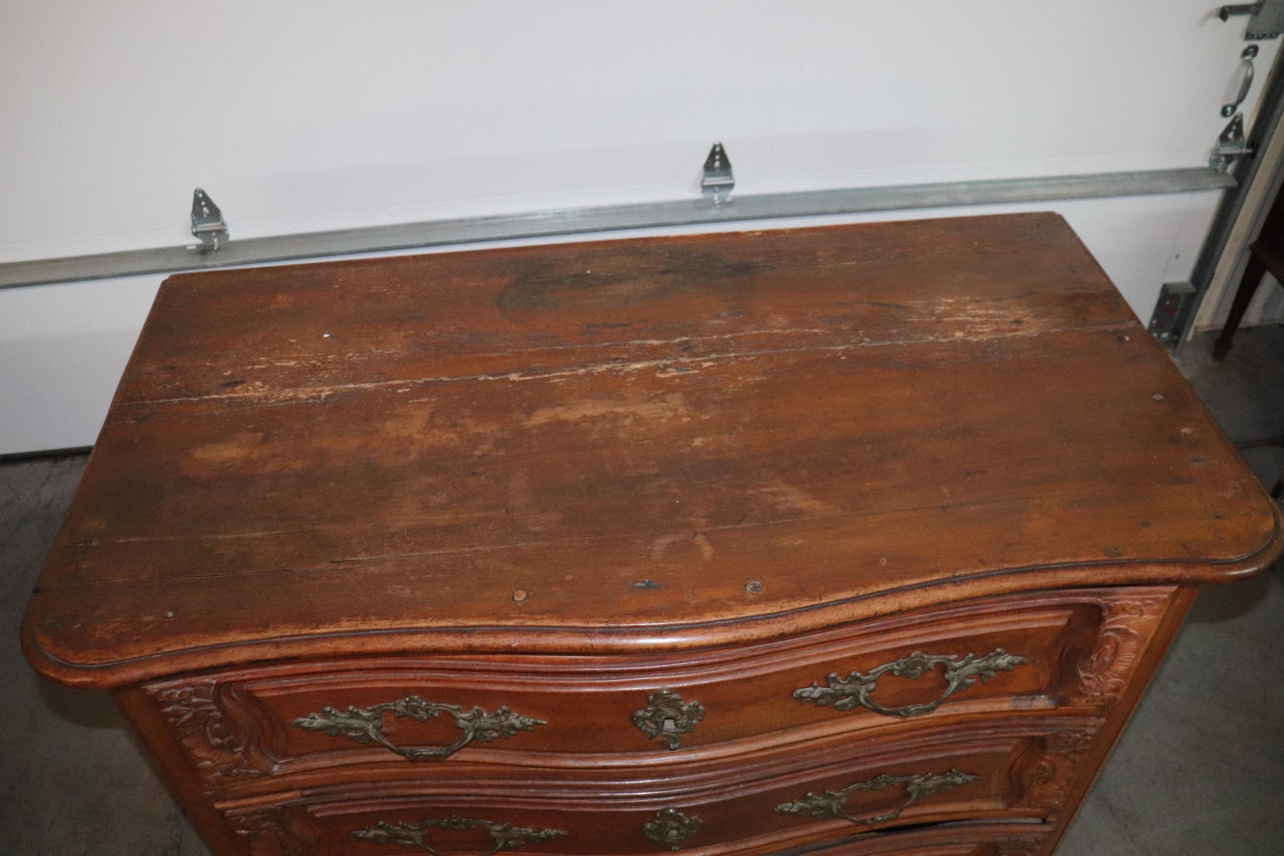 Late 18th Century French Country Walnut Commode with Bronze Hardware