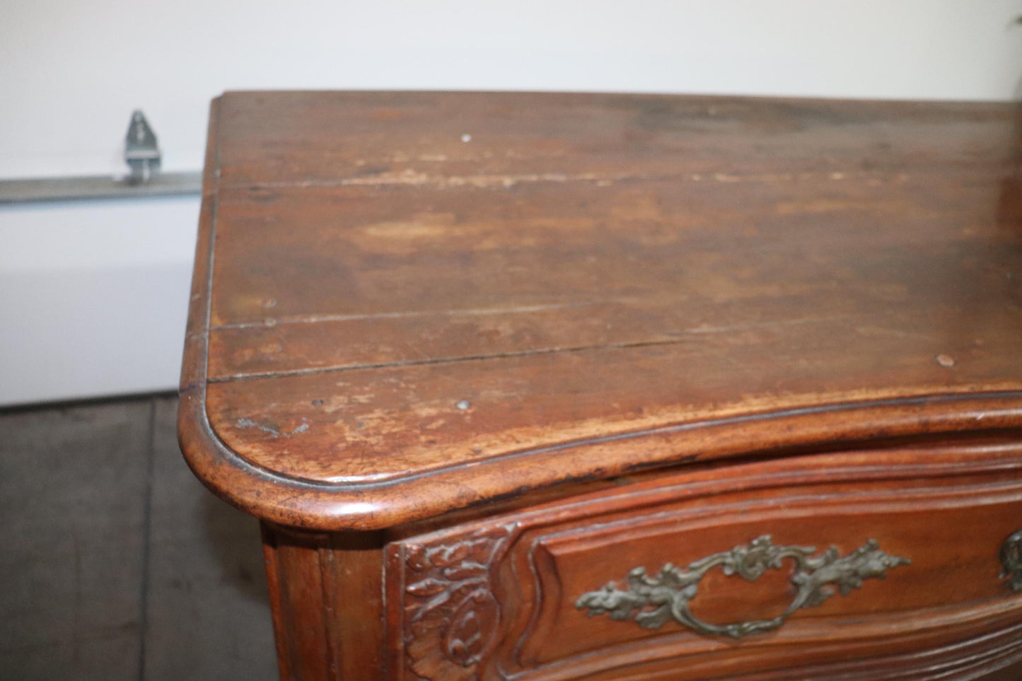 Late 18th Century French Country Walnut Commode with Bronze Hardware