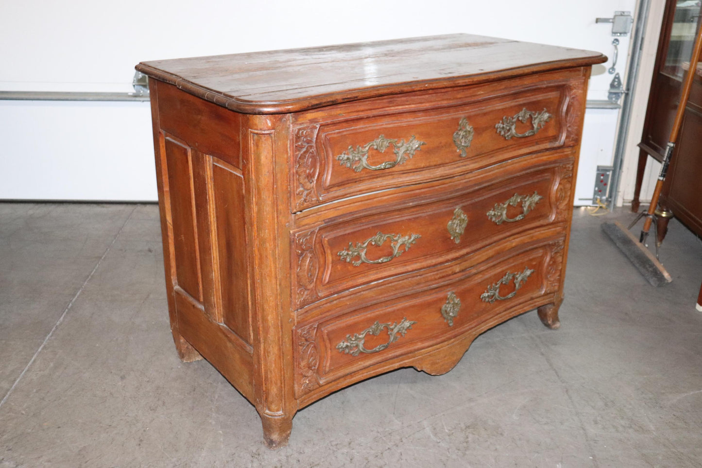 Late 18th Century French Country Walnut Commode with Bronze Hardware