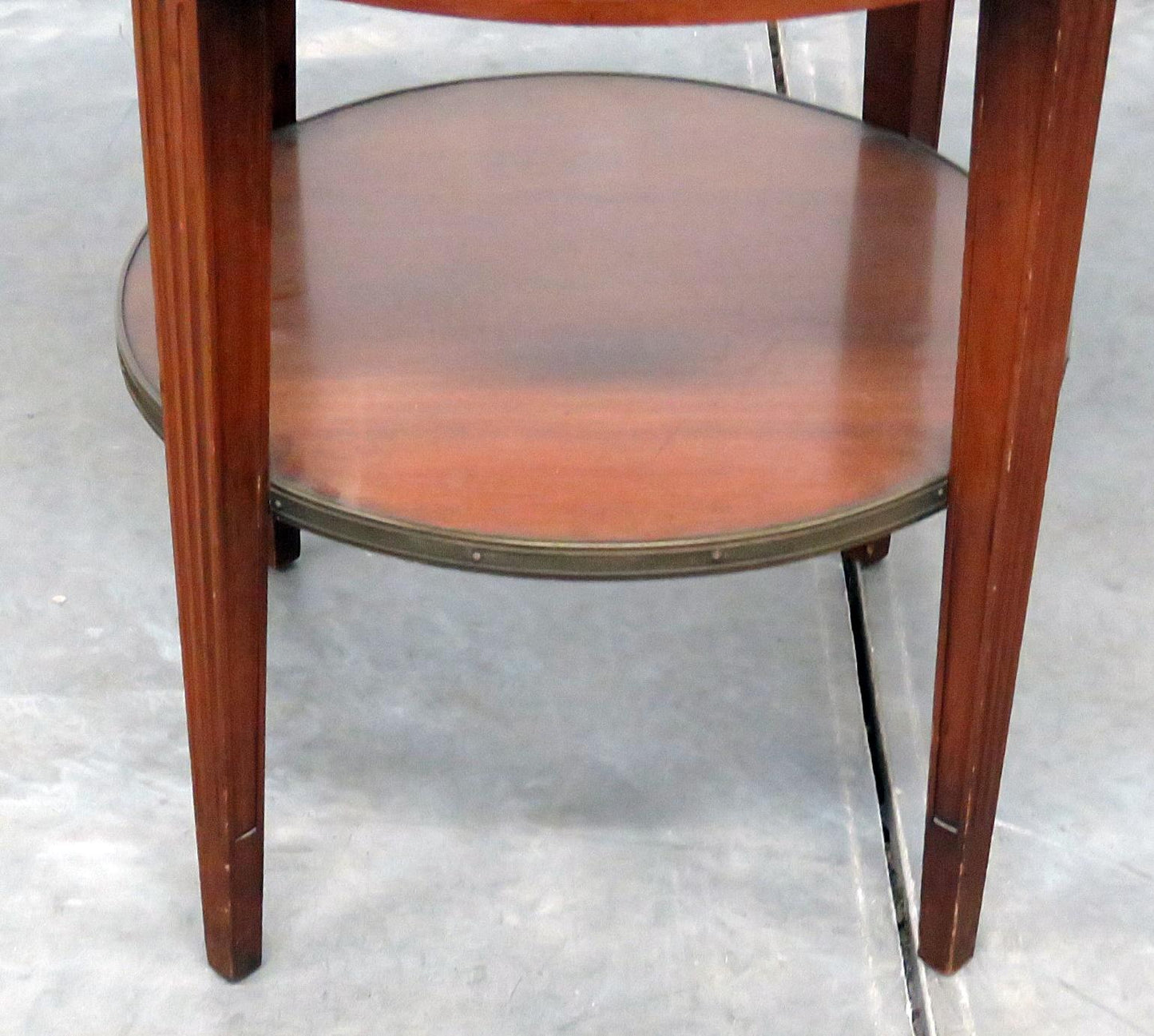 Regency Style Leather Top Bouillotte Table