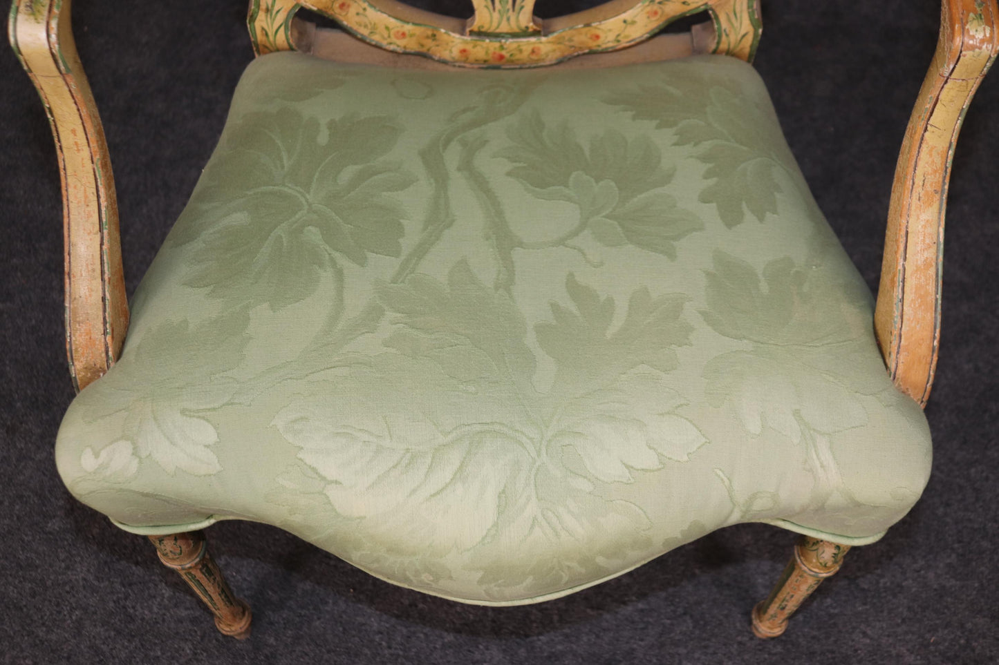 Pair of Gorgeous Adams Paint Decorated English Armchairs Circa 1930s