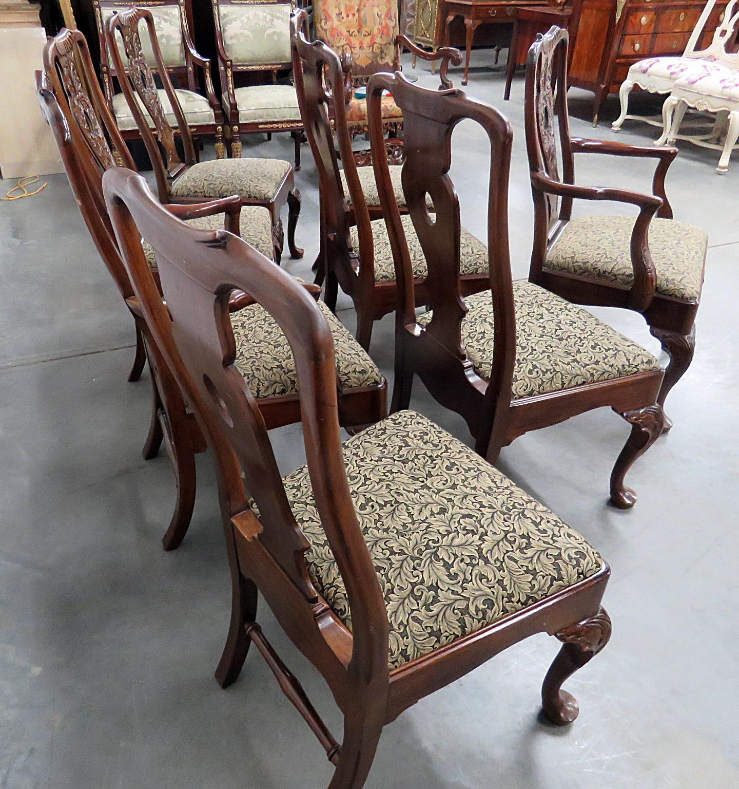 Set of 8 Henredon Georgian Style Dining Chairs