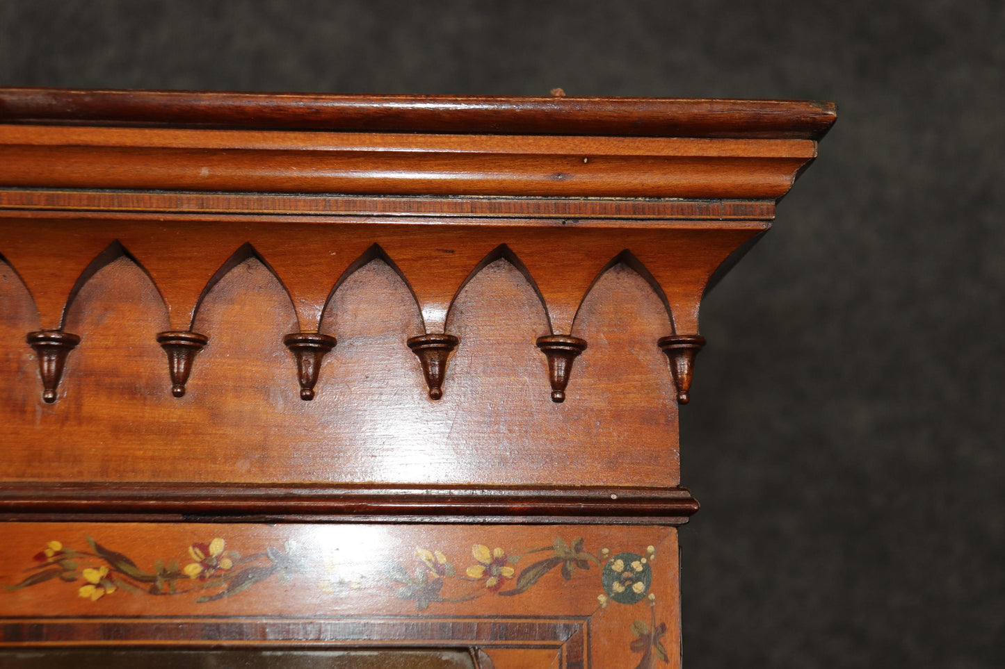 Fine Edwardian Adams Era Walnut and Satinwood Inlaid Vitrine Circa 1900