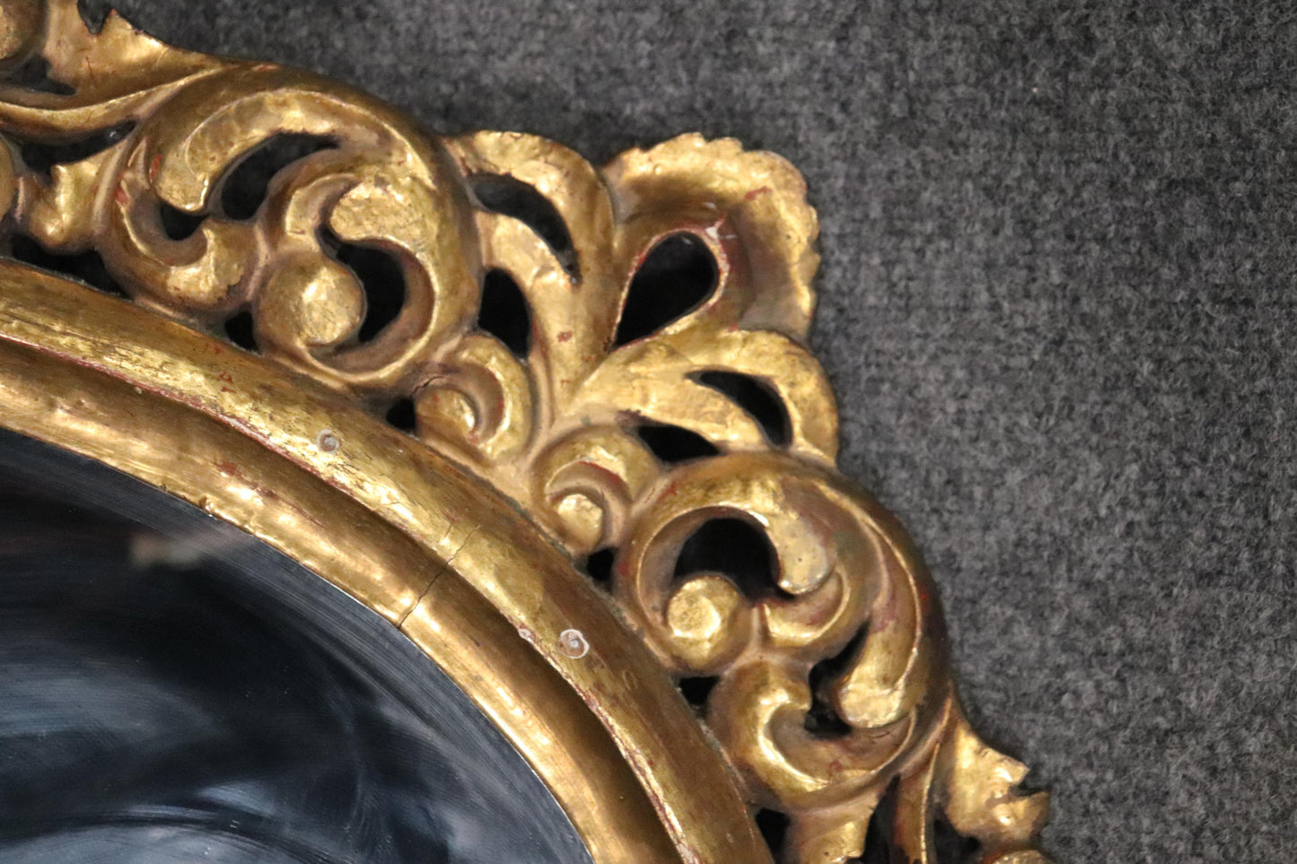 Gilded Gesso Florentine Italian Rococo Mirror circa 1860