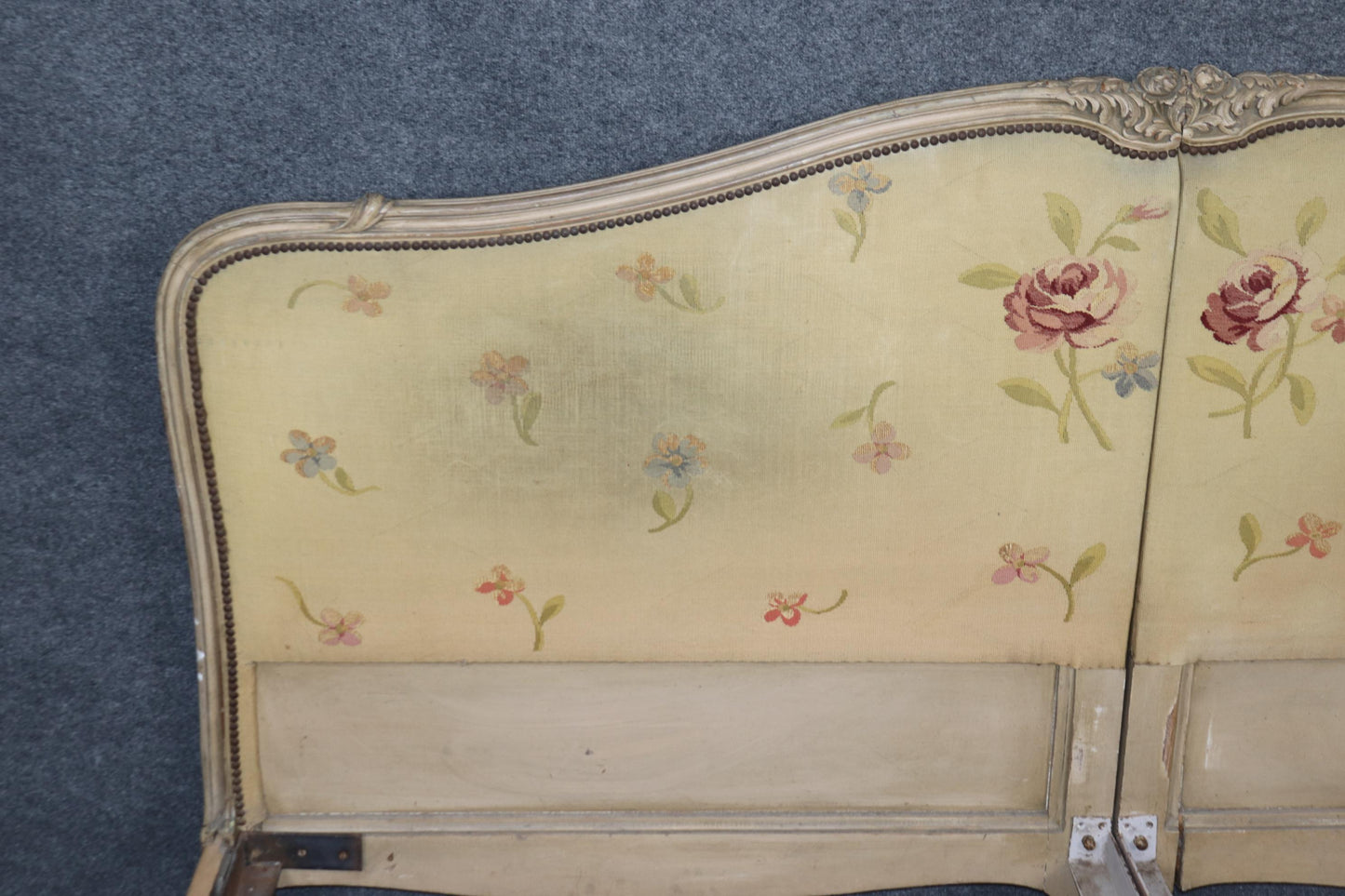 Larger-than-King Size French Folding Antique Carved Louis XV Bed Circa 1920