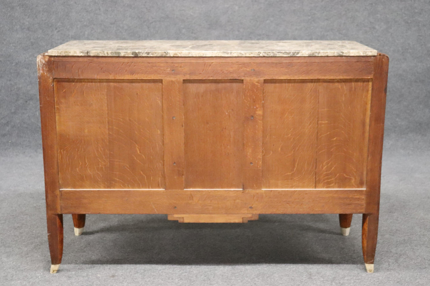 Rare Signed Francois Linke Burled Walnut Art Deco Ivory Marlble Top Sideboard