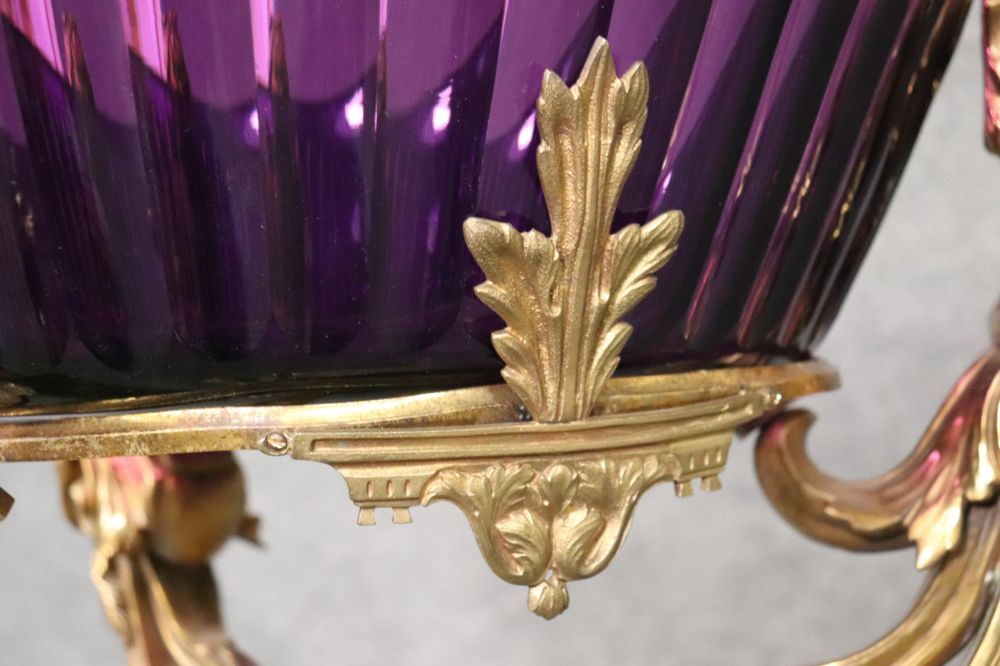 Best Figural Bronze Russian Amethyst Cut Glass Wine Cooler Stands