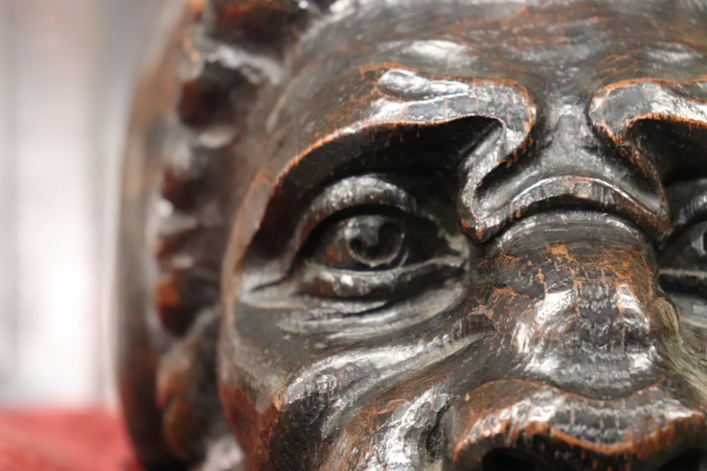 Monumental Carved Walnut Victorian Walnut Griffin Bench with Paw Feet circa 1890