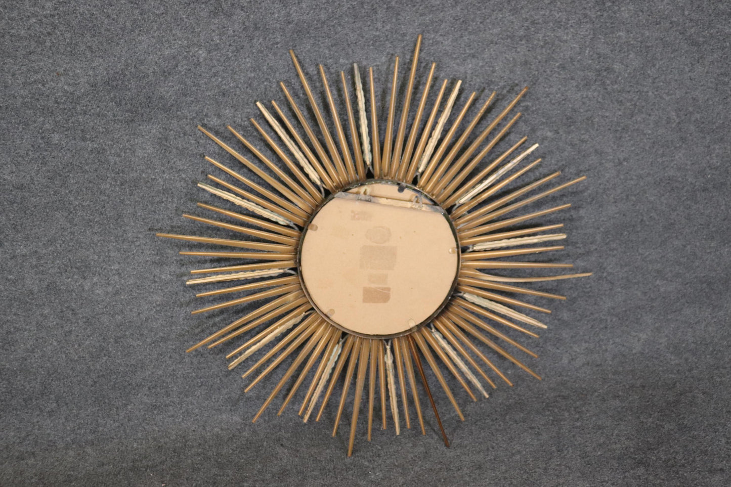 Sunburst Style Gold Decorative Accent Mirror