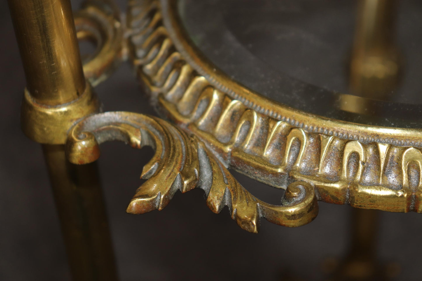 Exceptional solid Bronze Beveled Glass and Onyx Victorian Plantstand End Table