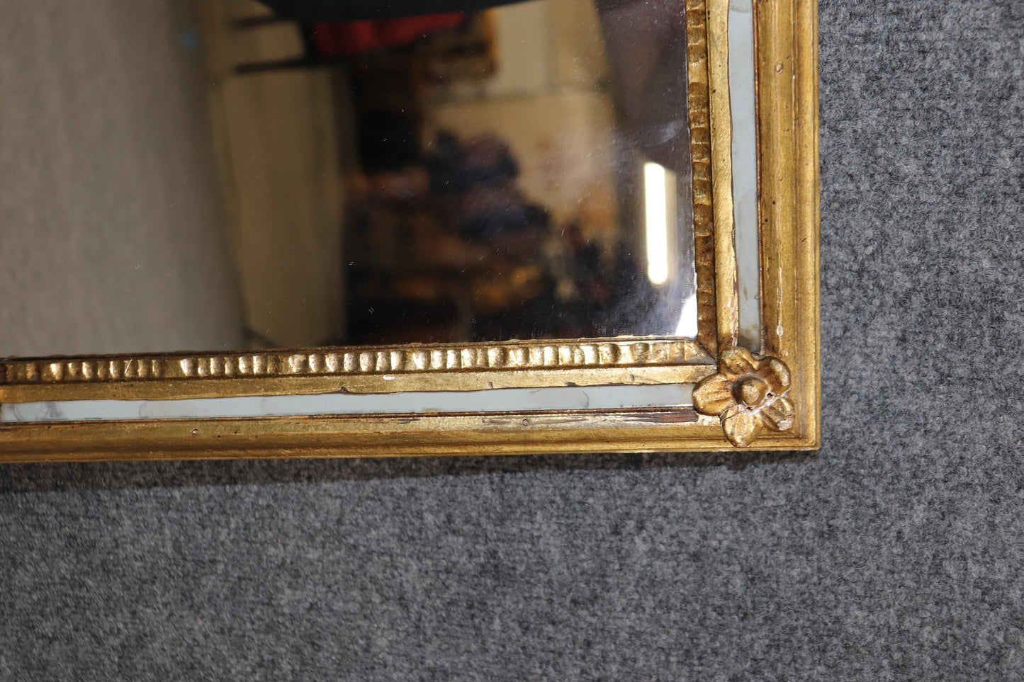 Pair of Sophisticated Gold Gilded French Directoire Wall Mirrors