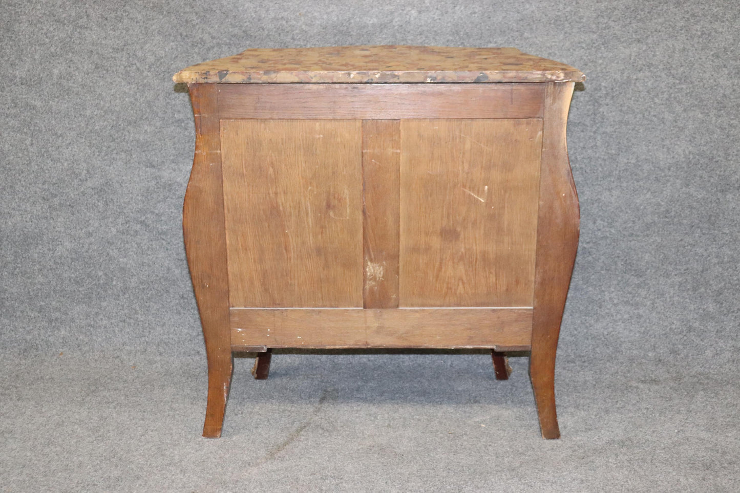 Fine Quality Figural Bronze Inlaid walnut Marble Top Louis XV commode Circa 1910