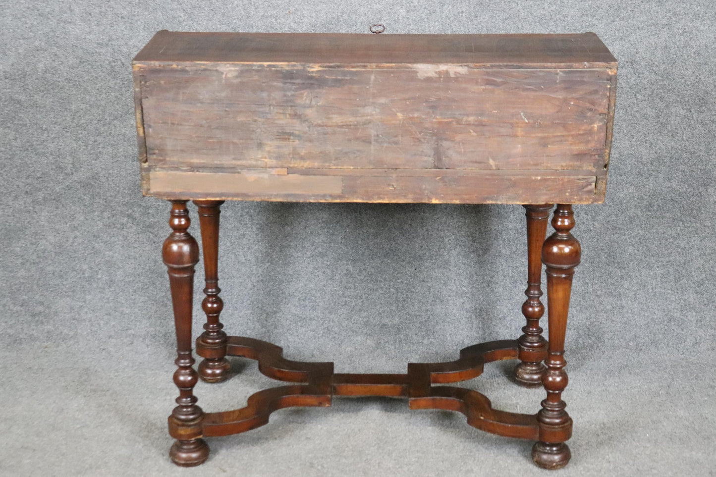 18th Century Italian Provincial Circassian Walnut Secretary Slant-lid Desk