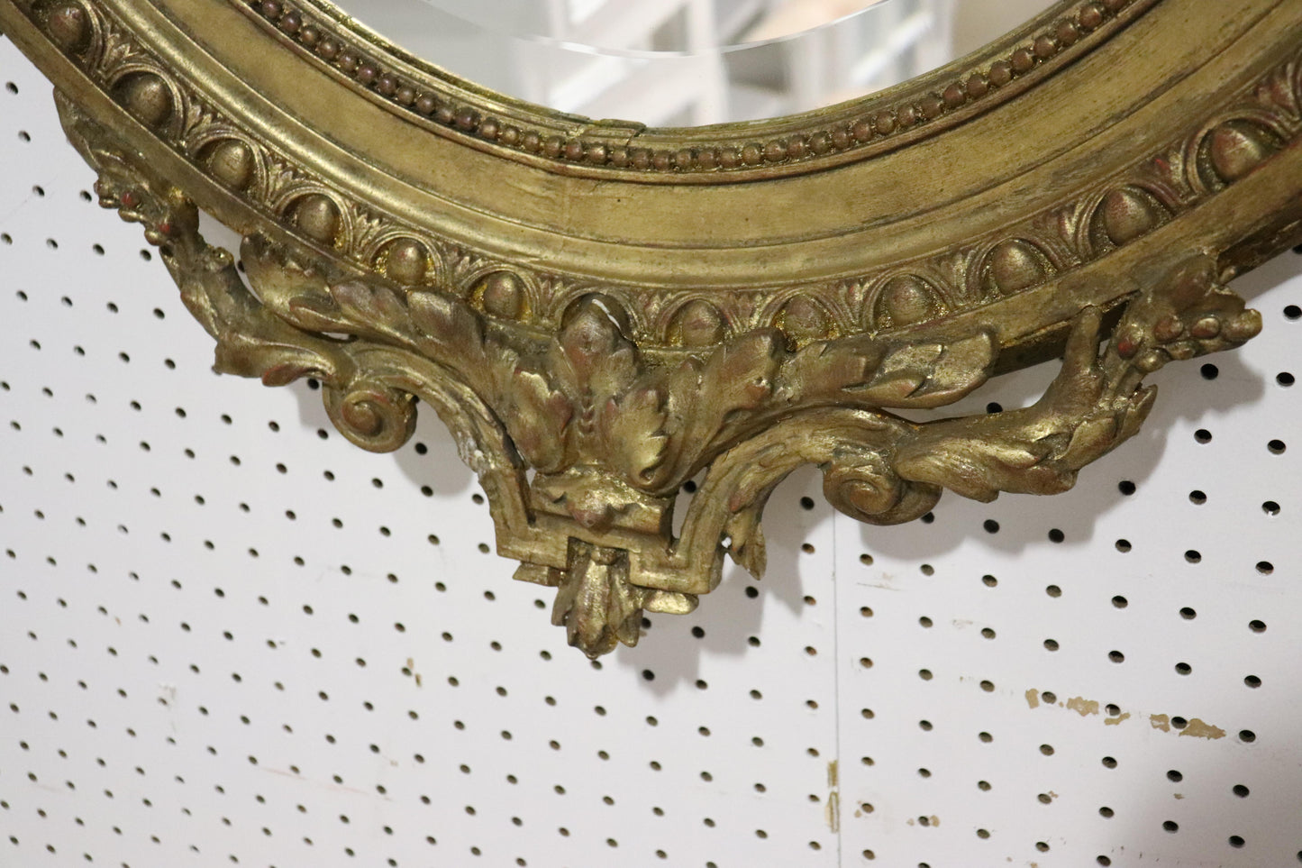 French Victorian Belle Époque Gilded Cherub Putti Oval Mirror, circa 1890